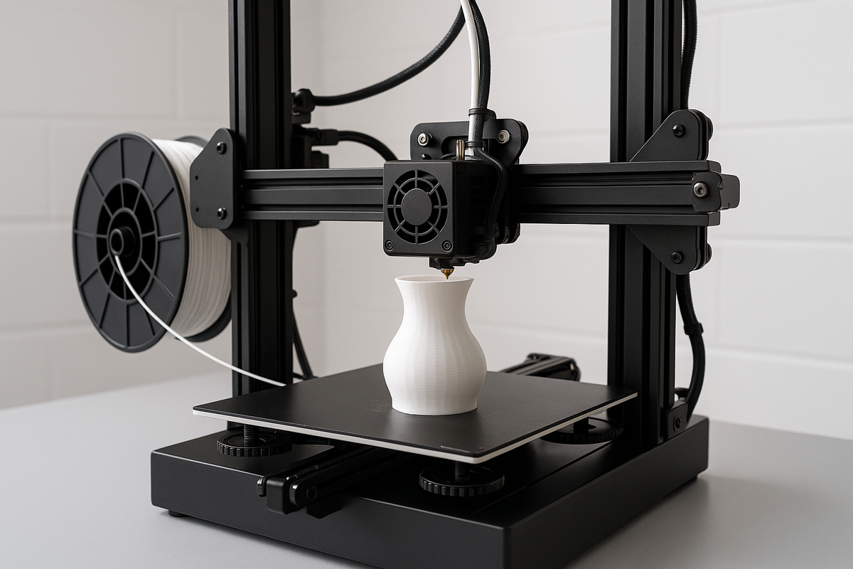 show a 3d printer no brand printing 